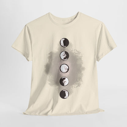 Cat Phases Unisex Heavy Cotton Tee