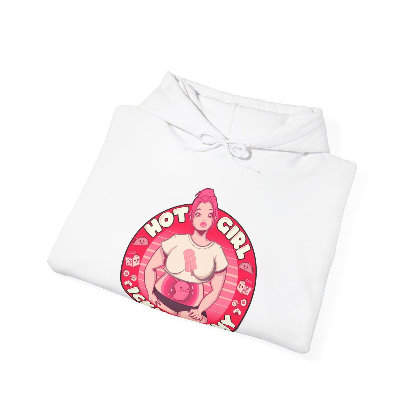 Hot Girl Icky Tummy Unisex Heavy Blend Hooded Sweatshirt