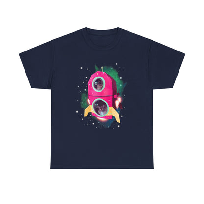 Cats In Space Unisex Heavy Cotton Tee