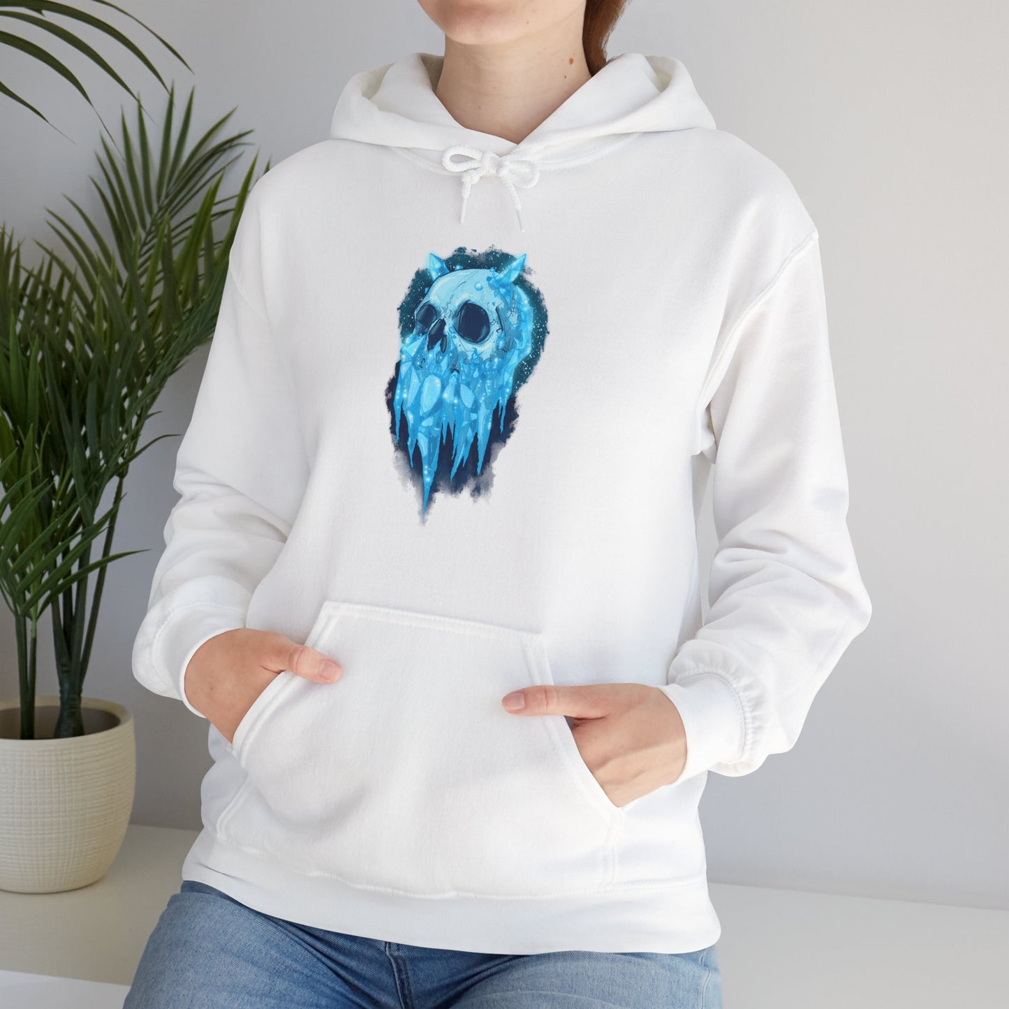 Elemental Skull Ice Unisex Heavy Blend Hooded Sweatshirt