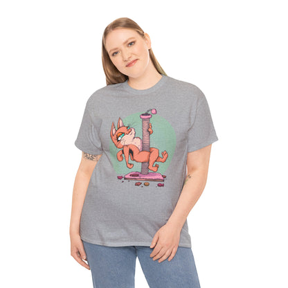 Scratching Pole Unisex Heavy Cotton Tee