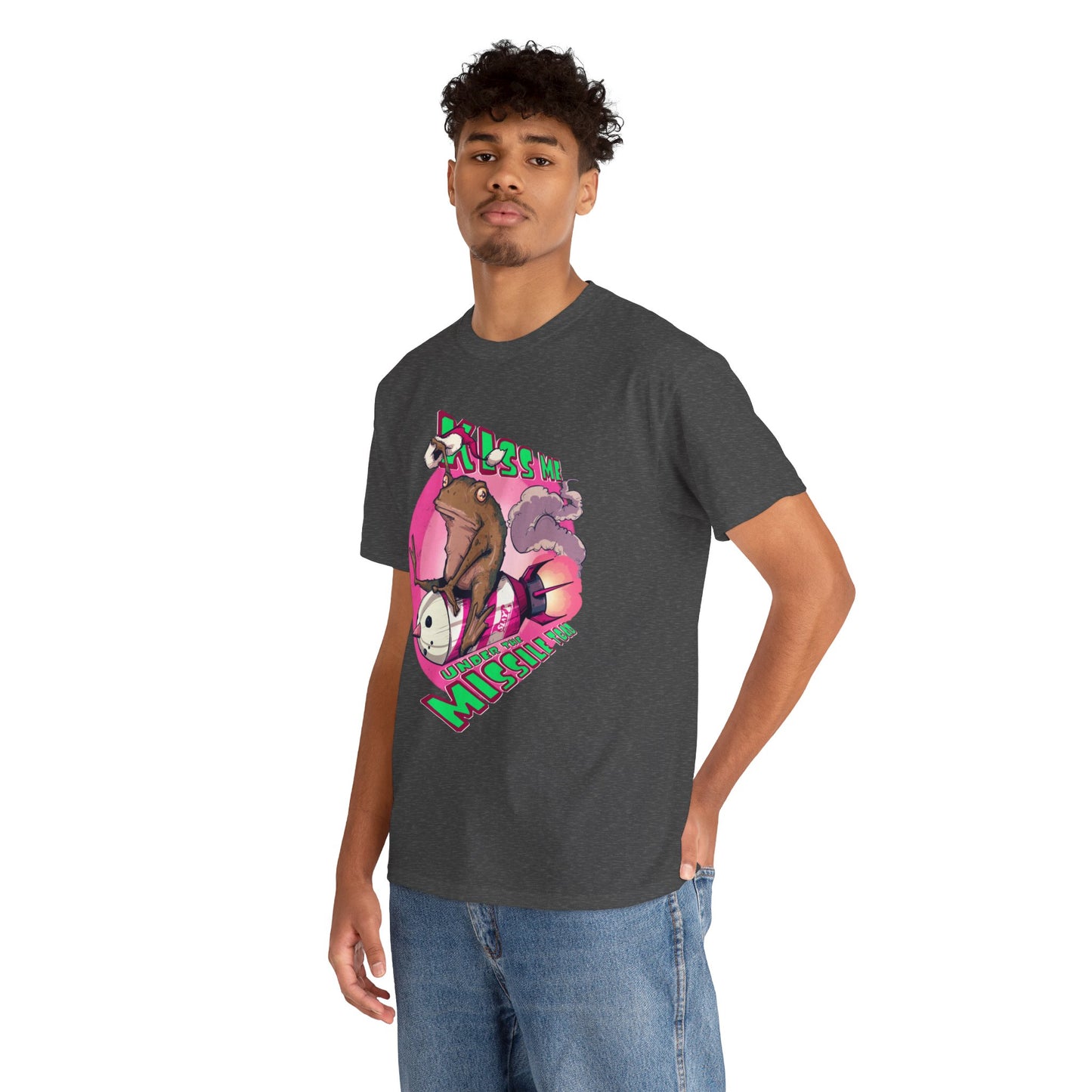 Kiss Me Under The Missile Toad Unisex Heavy Cotton Tee