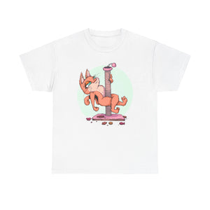 Scratching Pole Unisex Heavy Cotton Tee