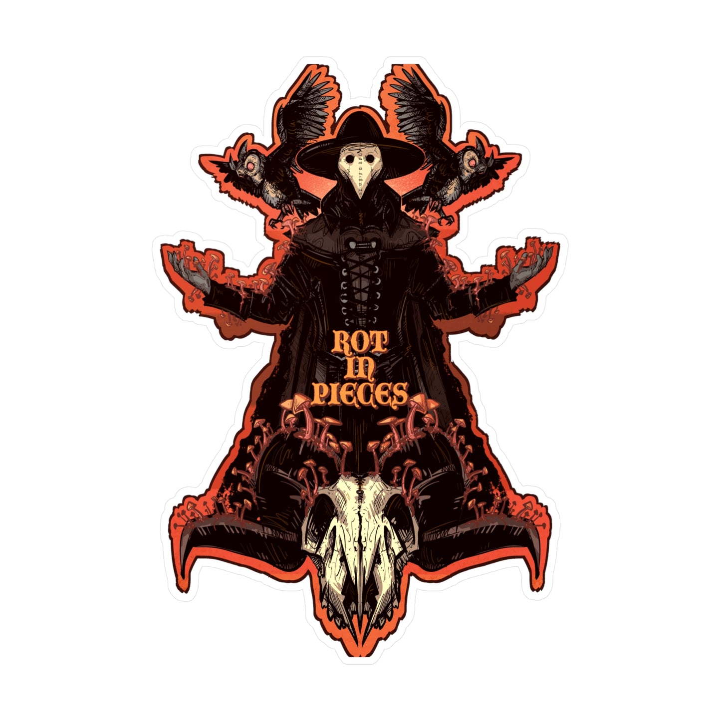 Rot In Pieces Kiss-Cut Vinyl Decal