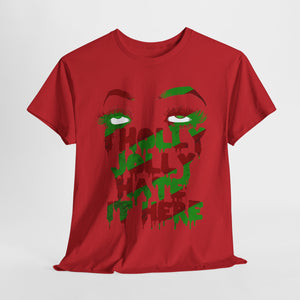 I Holly Jolly Hate It Here Unisex Heavy Cotton Tee