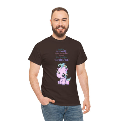 Be Yourself Unicorn Unisex Heavy Cotton Tee