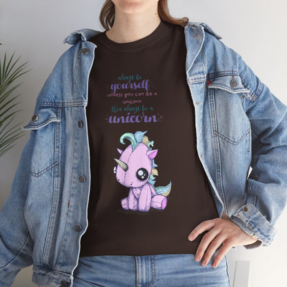 Be Yourself Unicorn Unisex Heavy Cotton Tee