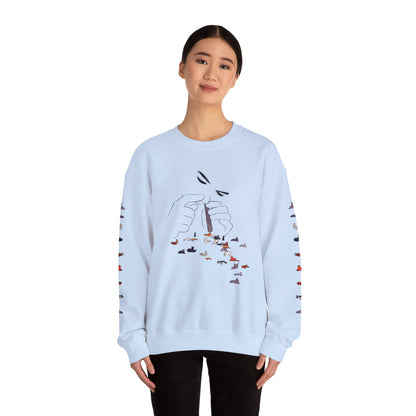 Serotonin Front + Back +Sleeve Print Unisex Heavy Blend Crewneck Sweatshirt