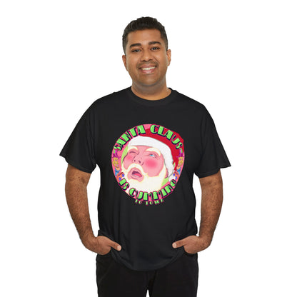 Santa Is Cumming Unisex Heavy Cotton Tee