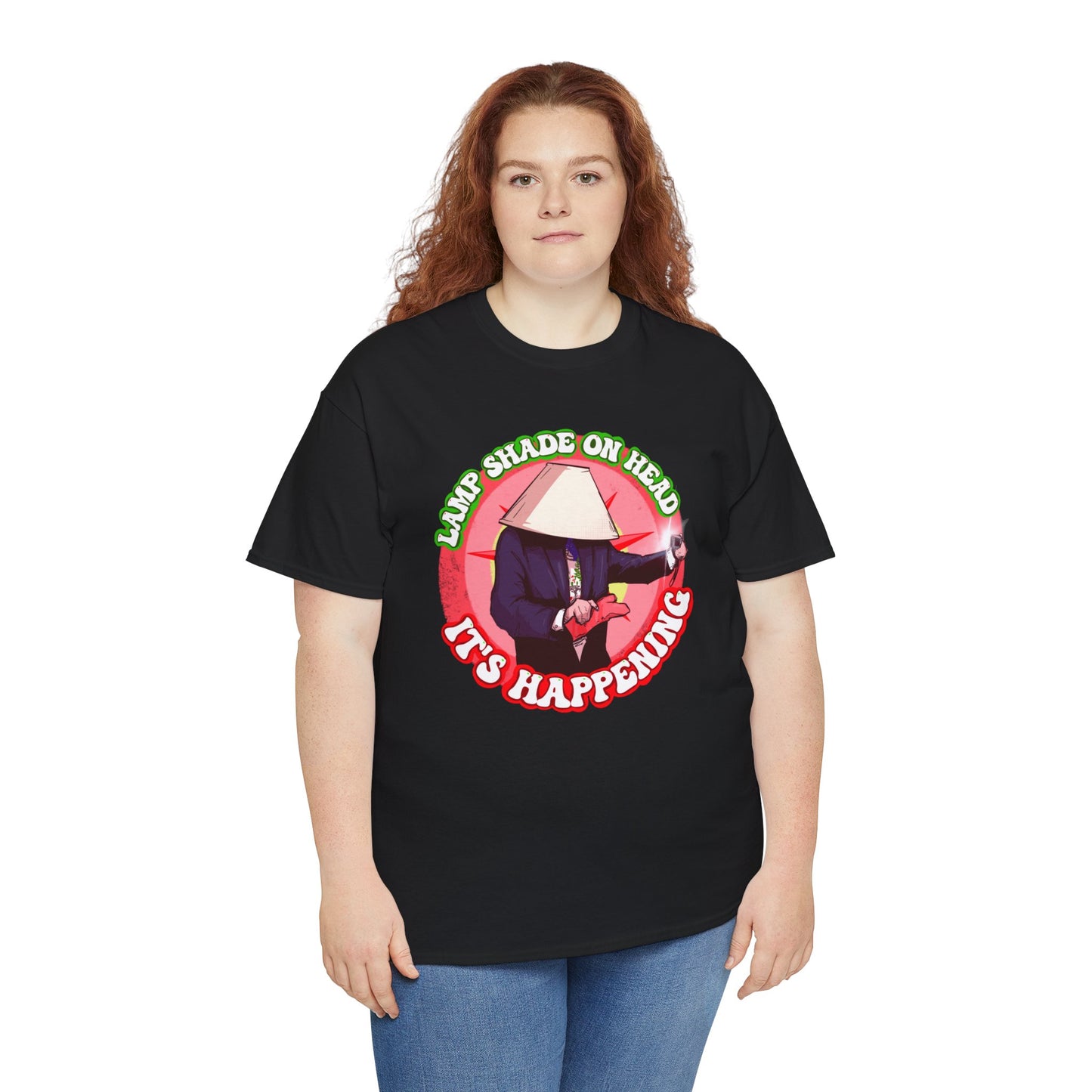 Lampshade On Head Unisex Heavy Cotton Tee