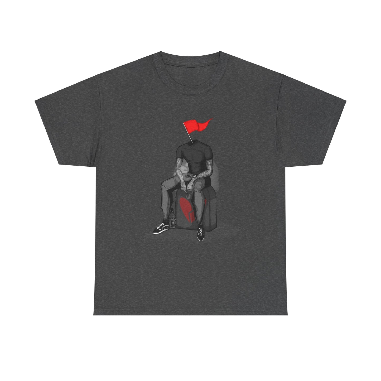 Red Flag Male Unisex Heavy Cotton Tee