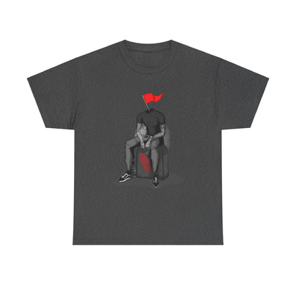 Red Flag Male Unisex Heavy Cotton Tee