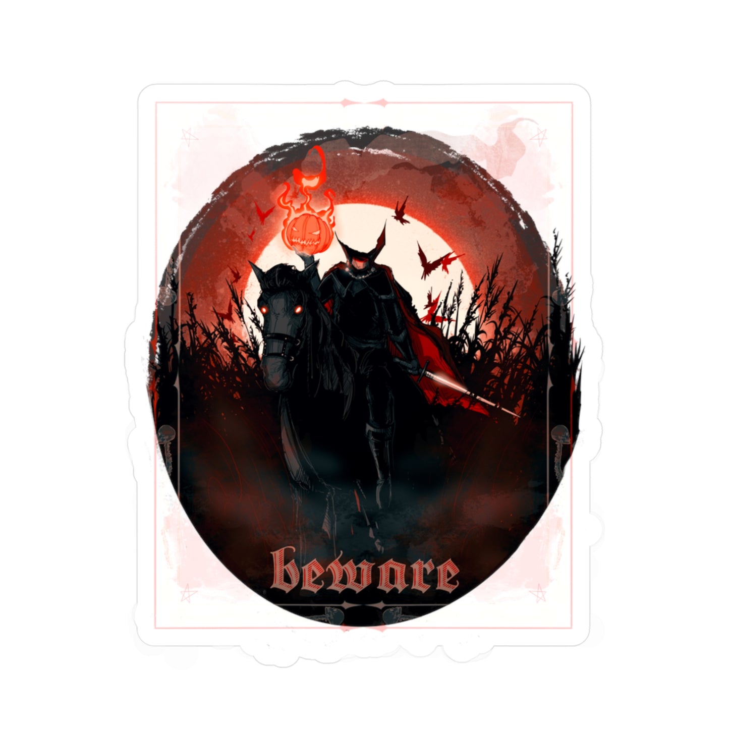 Headless Horseman Kiss-Cut Vinyl Decal