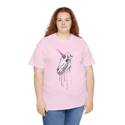 Unicorn Skull Unisex Heavy Cotton Tee