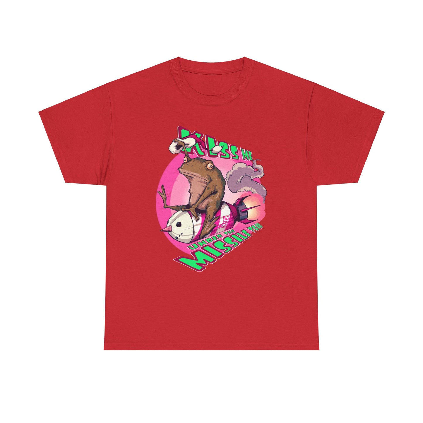 Kiss Me Under The Missile Toad Unisex Heavy Cotton Tee