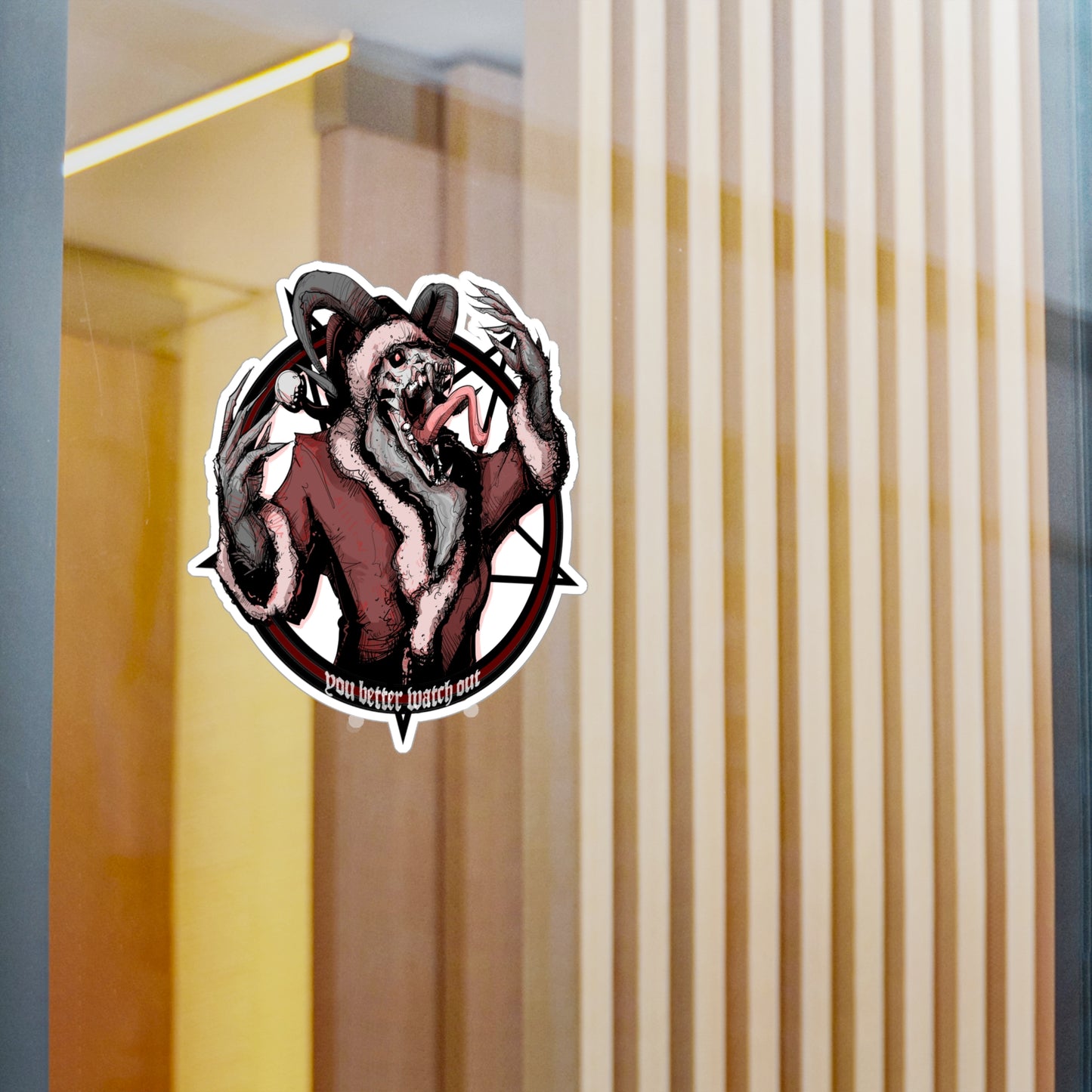 You Better Watch Out Kiss-Cut Vinyl Decal
