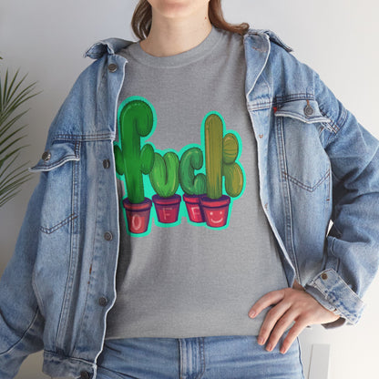 Rude Succulents Unisex Heavy Cotton Tee