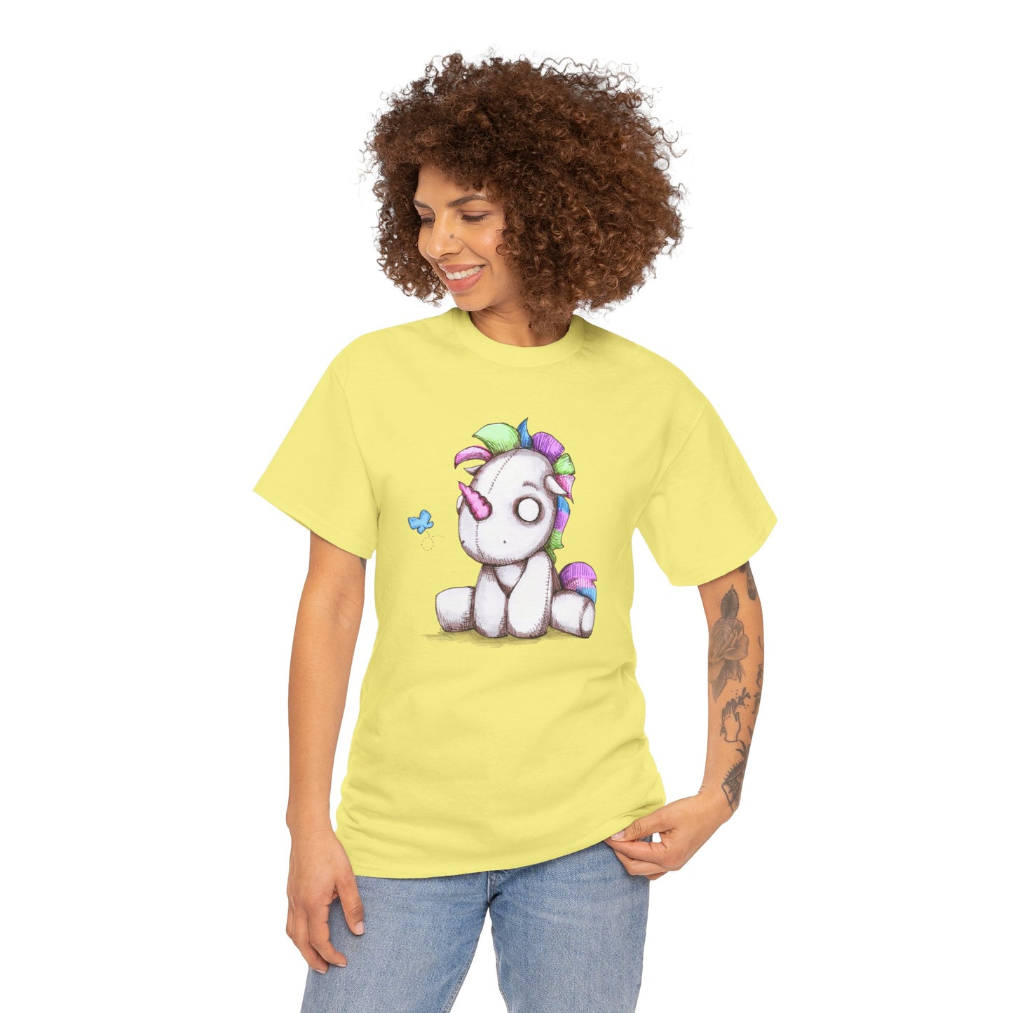 Plushie Unicorn Unisex Heavy Cotton Tee