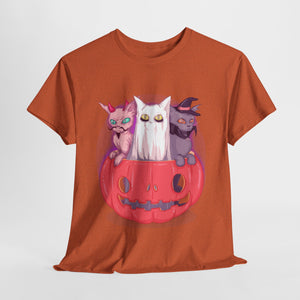 Meow-lloween Unisex Heavy Cotton Tee