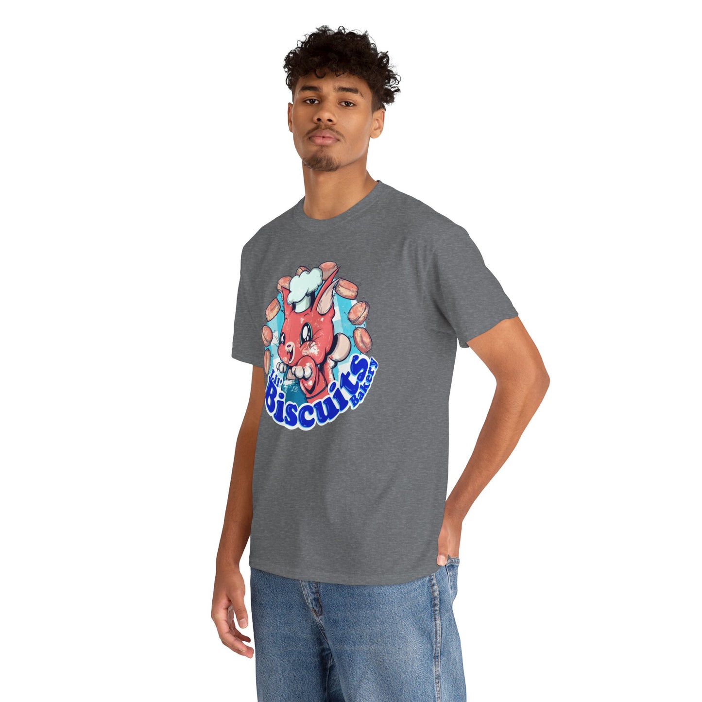 Lil Biscuits Cat Bakery Unisex Heavy Cotton Tee