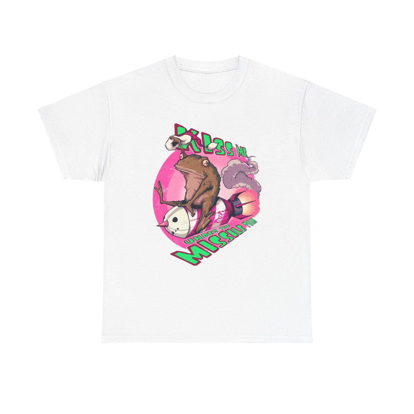 Kiss Me Under The Missile Toad Unisex Heavy Cotton Tee