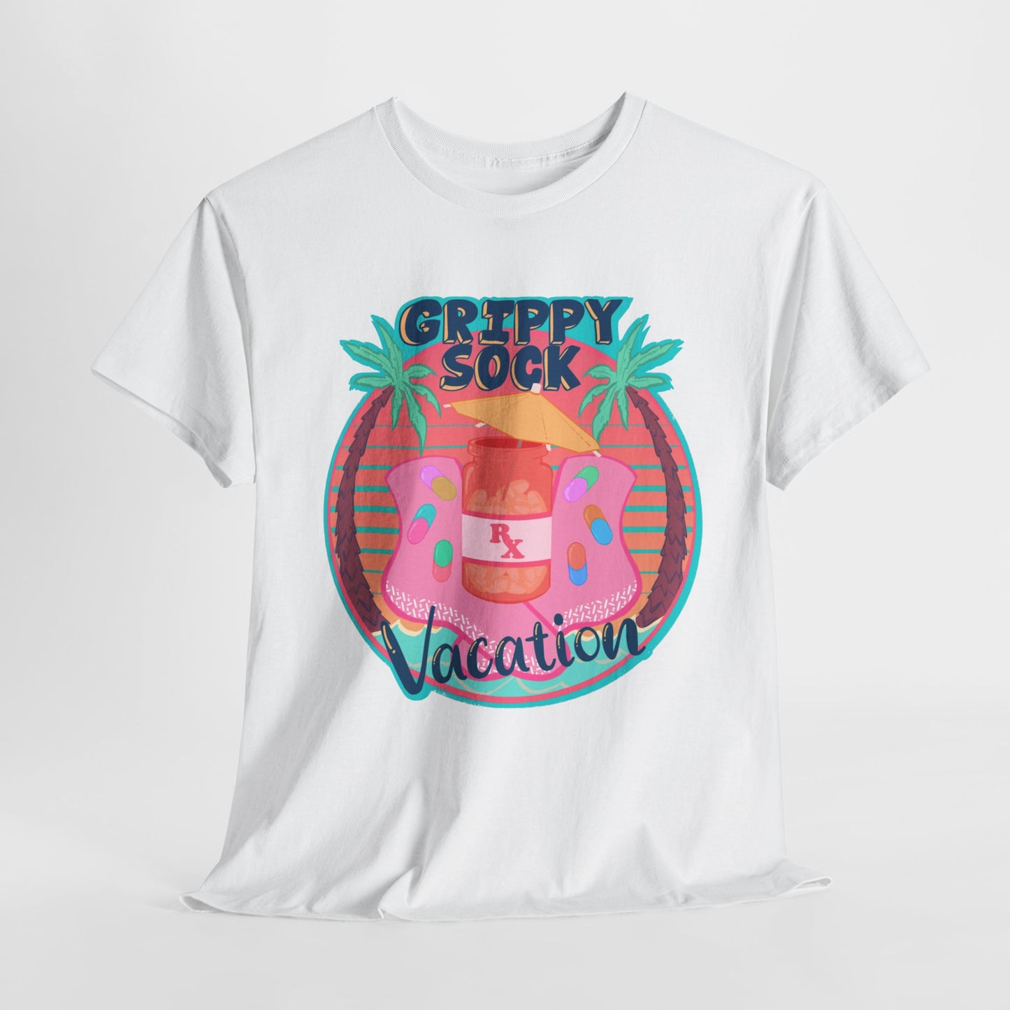 Grippy Sock Vacation Unisex Heavy Cotton Tee