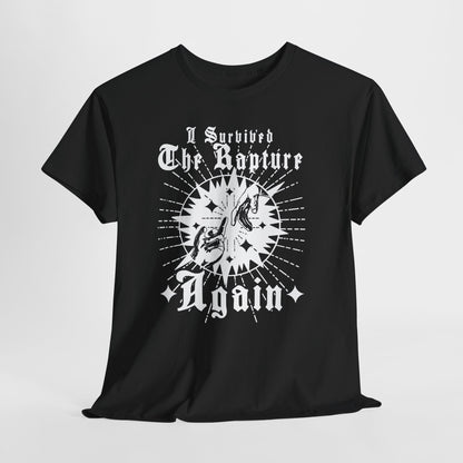 Rapture Survivor (Front & Back Print) Unisex Heavy Cotton Tee