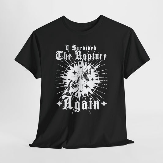 Rapture Survivor (Front & Back Print) Unisex Heavy Cotton Tee