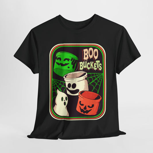Retro Boo Buckets Unisex Heavy Cotton Tee