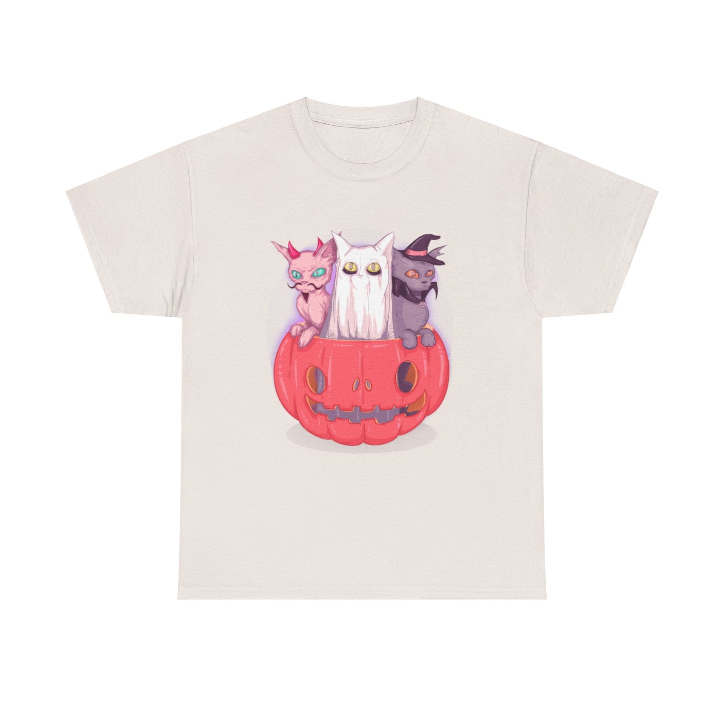 Meow-lloween Unisex Heavy Cotton Tee