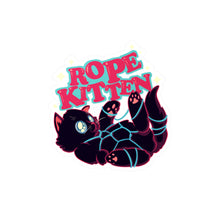Rope Kitten Kiss-Cut Vinyl Decal