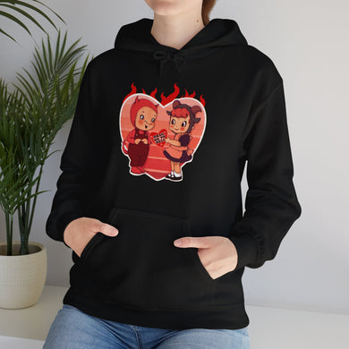 Love Is Hell Unisex Heavy Blend Hooded Sweatshirt