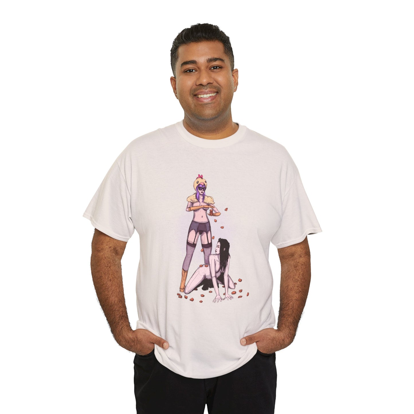 Chicken Nugget Rain Unisex Heavy Cotton Tee