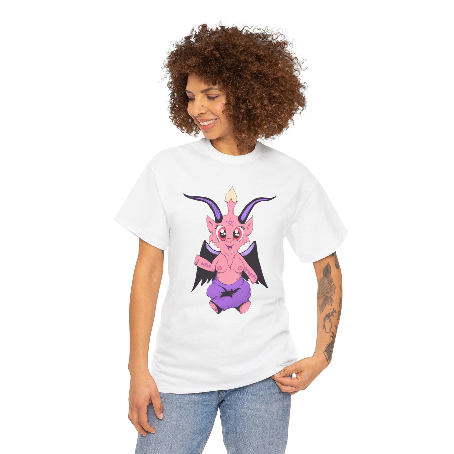 Little Baphomet Unisex Heavy Cotton Tee