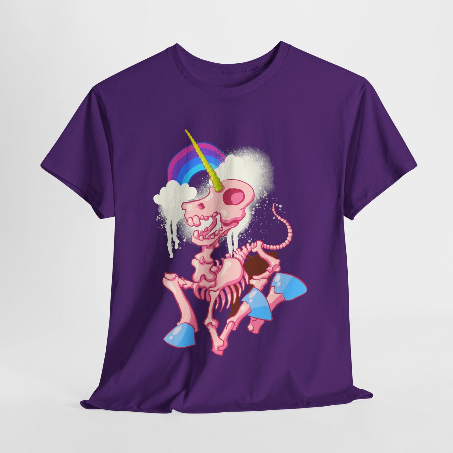 Unicorn Skeleton 2 Unisex Heavy Cotton Tee
