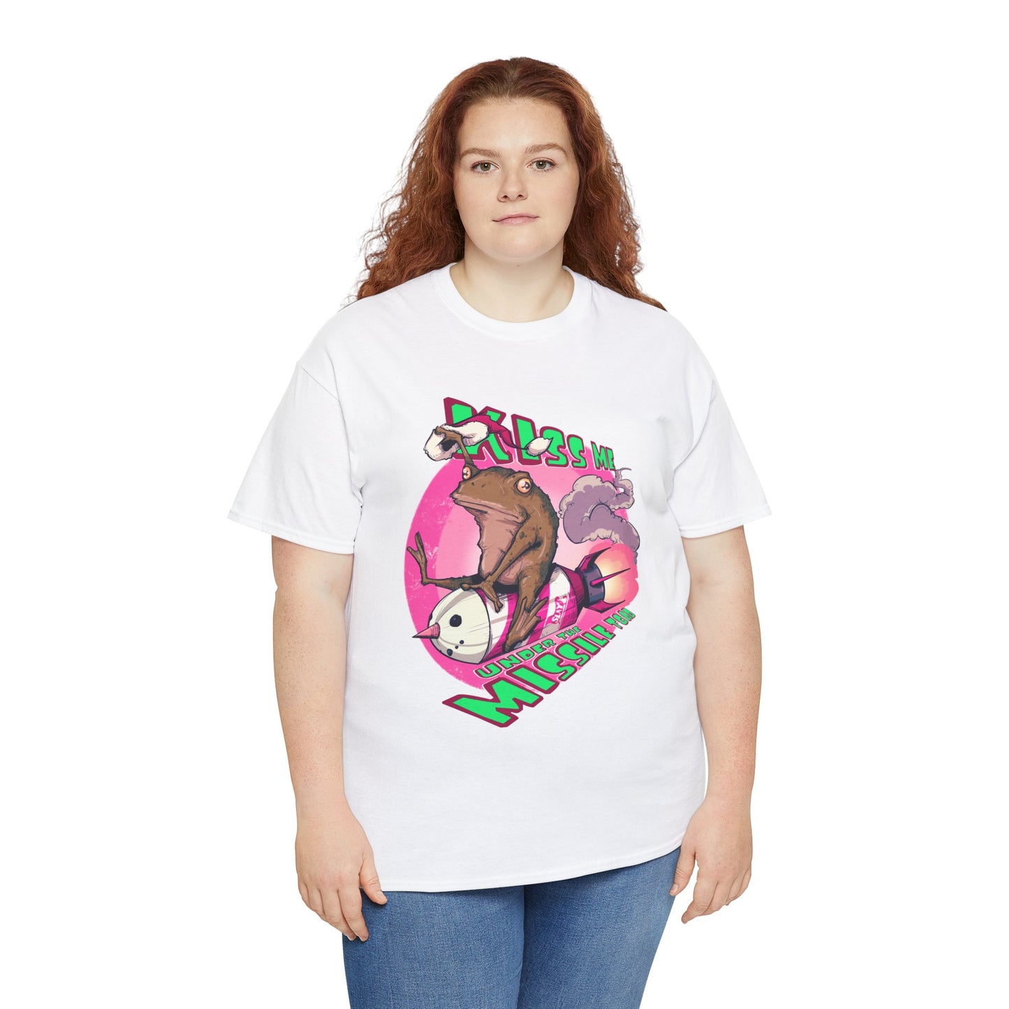 Kiss Me Under The Missile Toad Unisex Heavy Cotton Tee