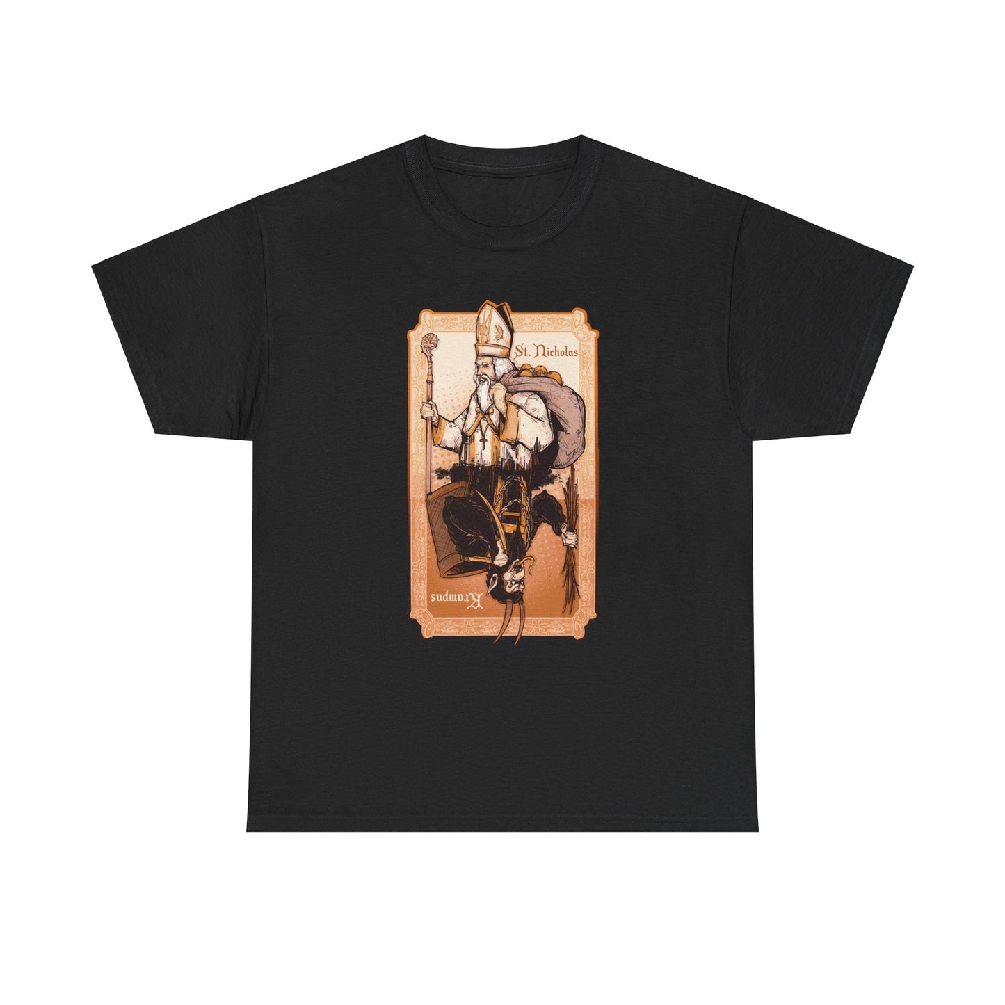 As Above So Below St Nick x Krampus Unisex Heavy Cotton Tee