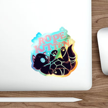 Rope Kitten Holographic Die-cut Stickers
