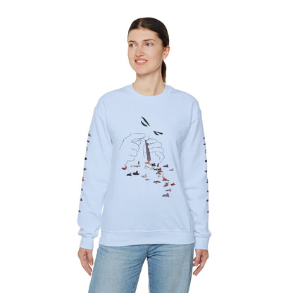 Serotonin Front + Back +Sleeve Print Unisex Heavy Blend Crewneck Sweatshirt