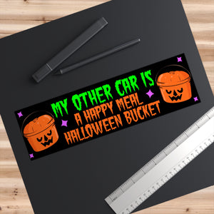 Halloween Bucket Car Bumper Stickers