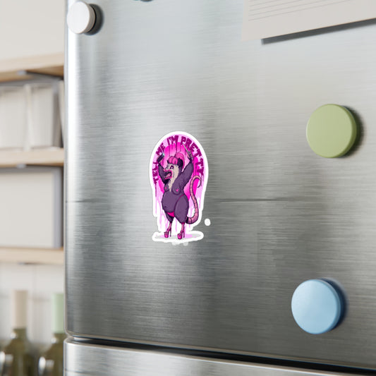 Pretty Opossum Kiss-Cut Vinyl Decal