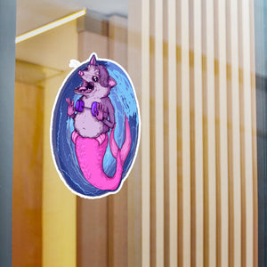 Mermaid Opossum Kiss-Cut Vinyl Decal