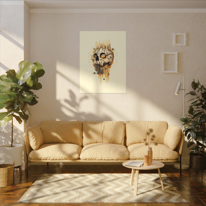 Elemental Skull Honeycore Matte Canvas Stretched
