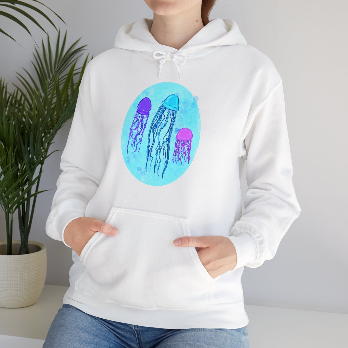 Jellyfish Varieties Unisex Heavy Blend Hooded Sweatshirt
