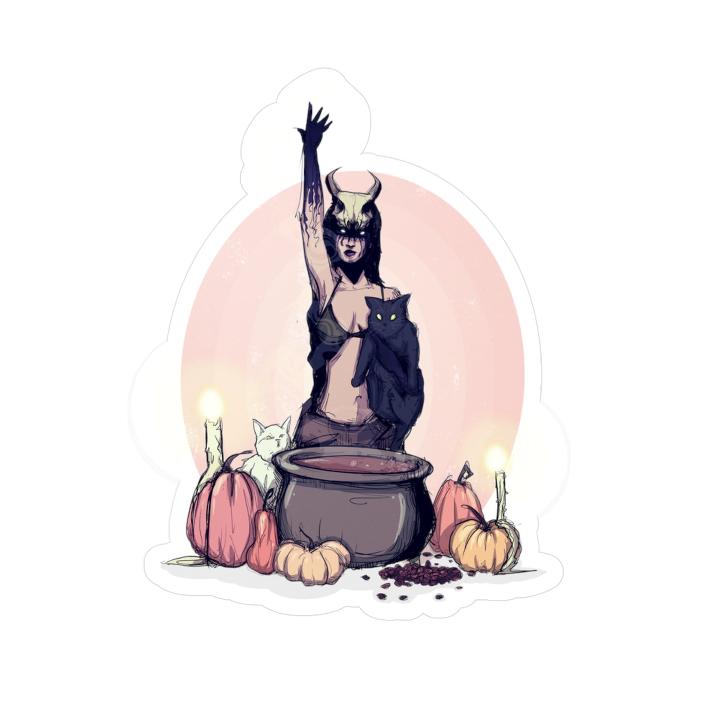 Coffee Witch Kiss-Cut Vinyl Decal