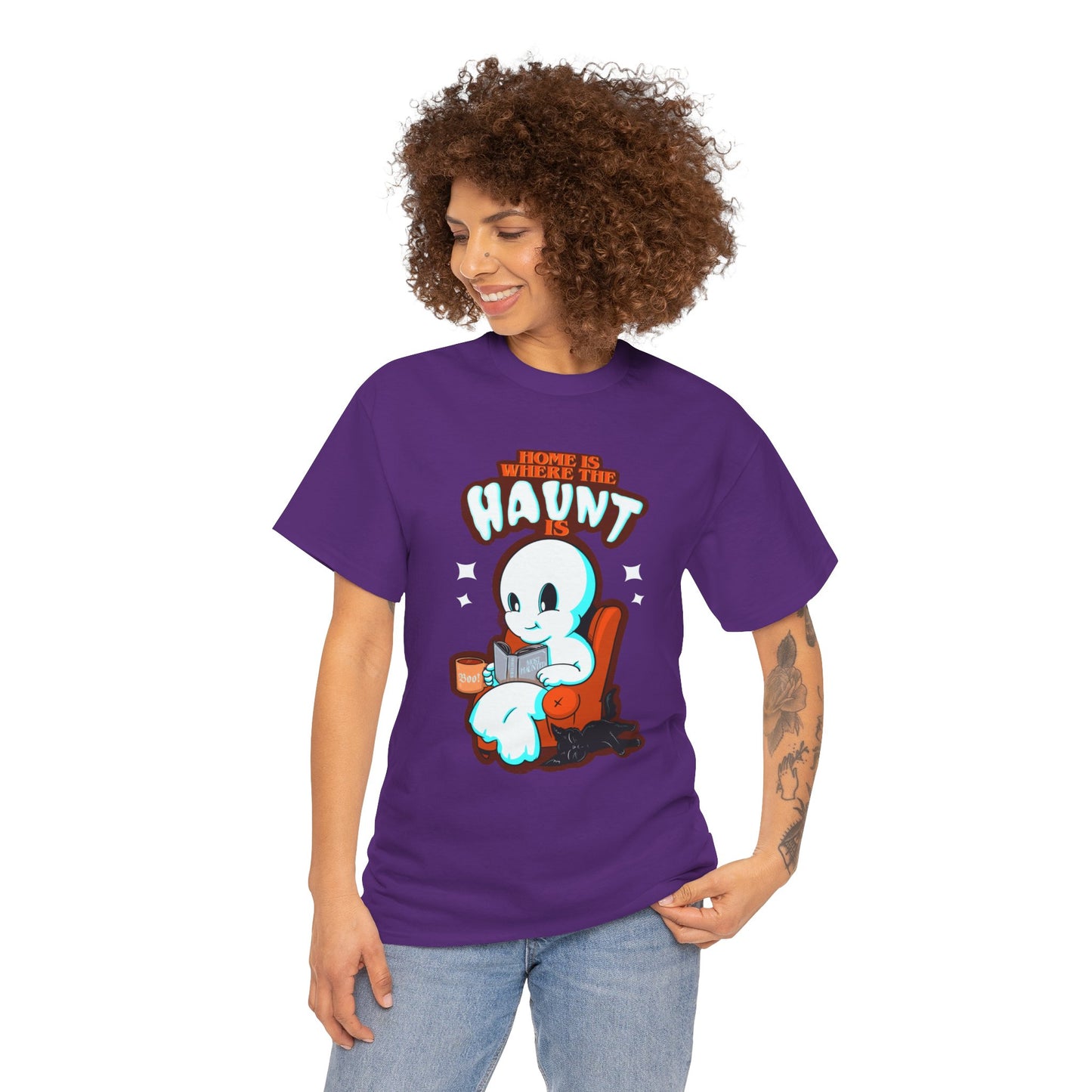 Home Is Where The Haunt Is Unisex Heavy Cotton Tee