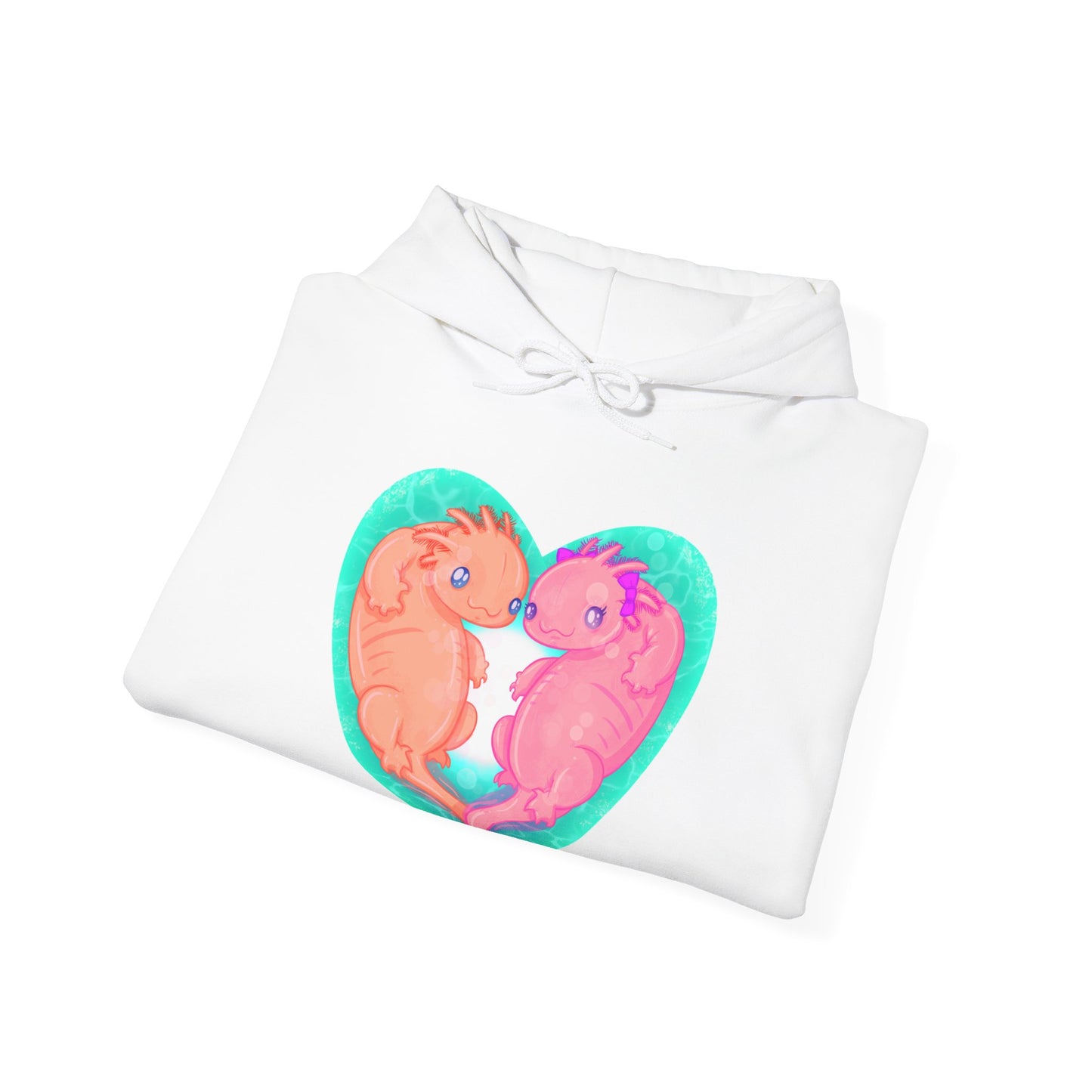 Axolotls In Love  Unisex Heavy Blend Hooded Sweatshirt