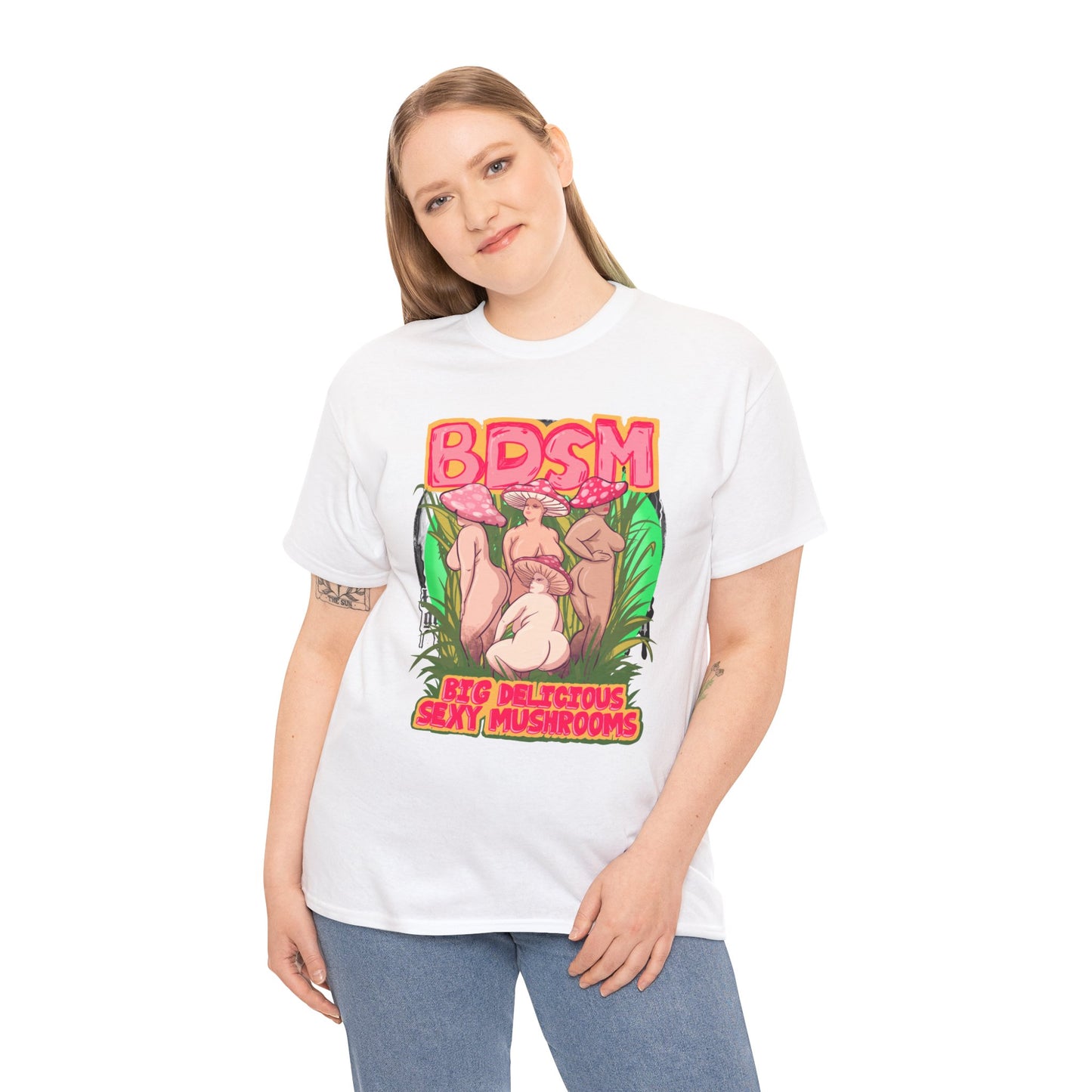 Big Delicious Sexy Mushrooms Unisex Heavy Cotton Tee