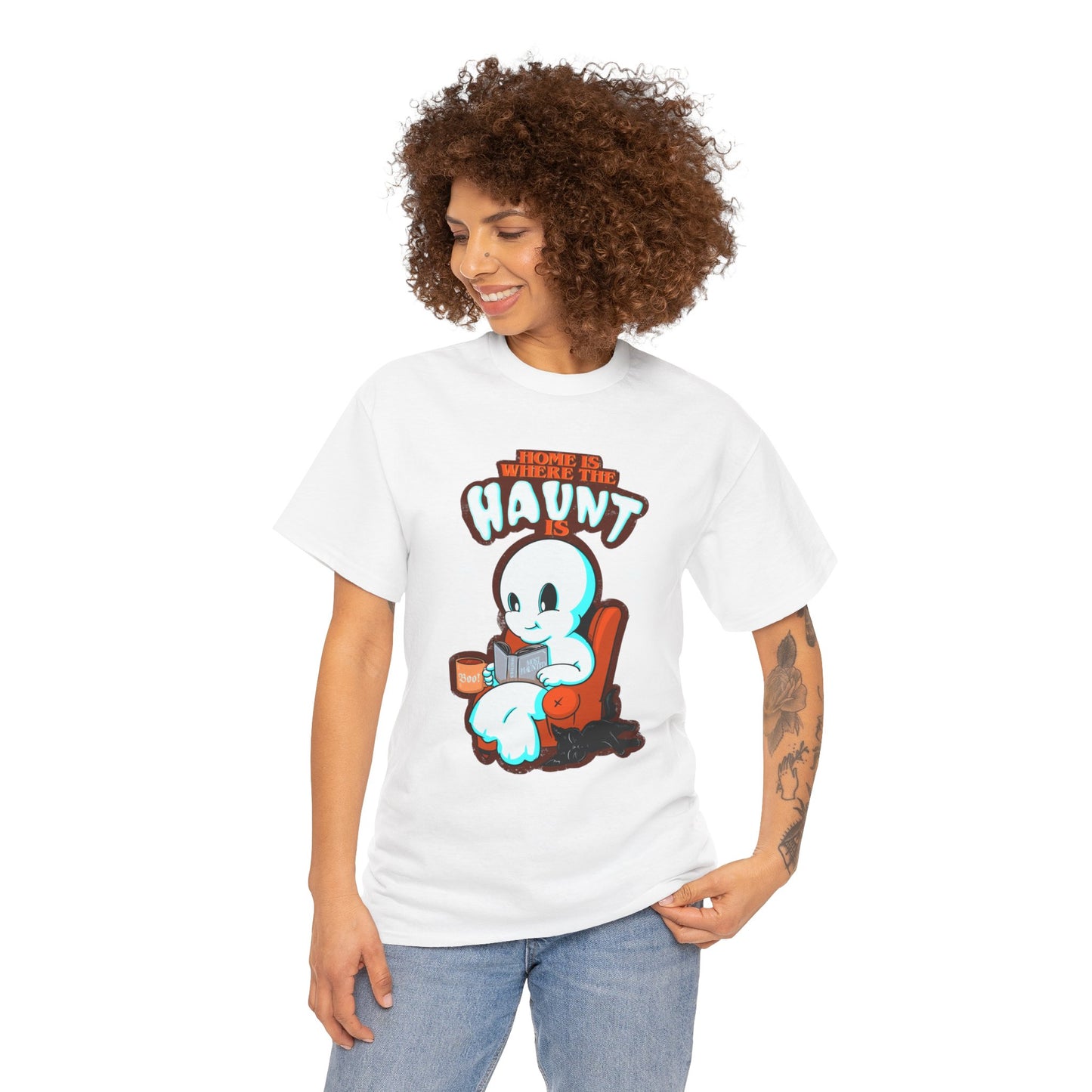 Home Is Where The Haunt Is Unisex Heavy Cotton Tee