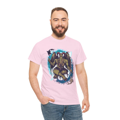 Baphomet Cthulhu Unisex Heavy Cotton Tee